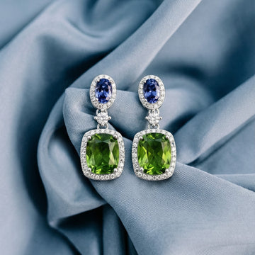 PERIDOT DANGLE EARRINGS E124