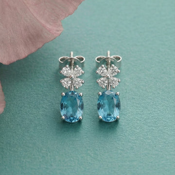 CRYSTAL BLUE BLISS EARRINGS E099