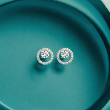 Silver Sparkle Twin Earrings [E273]