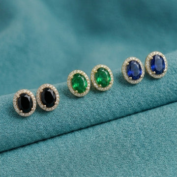 Diamond Oval Luxe Earrings [S]E522