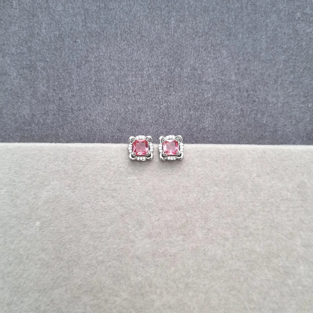 Regal Blush Cushion Studs [A]E634