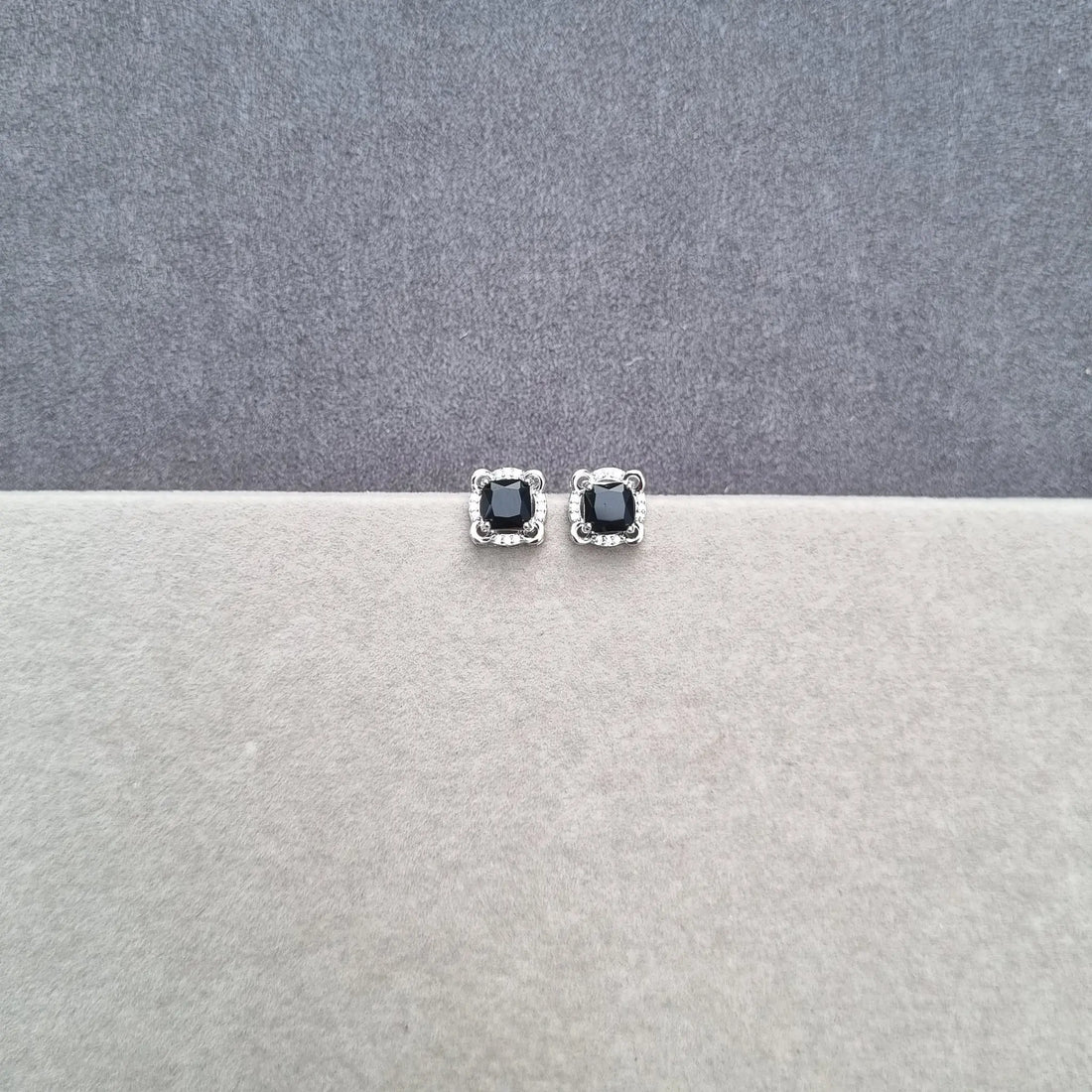 Regal Black Cushion Studs [A]E631
