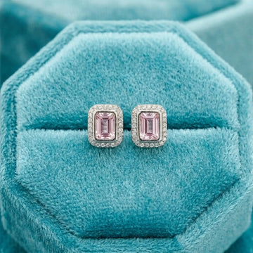 Crystal Pink Velvet Earrings [A]E602