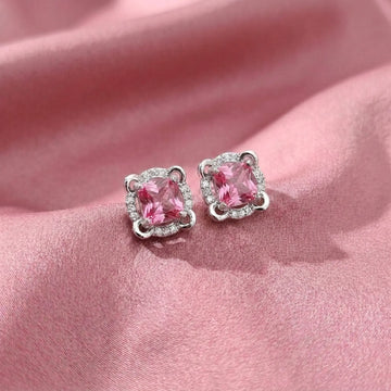 Regal Blush Cushion Studs [A]E634