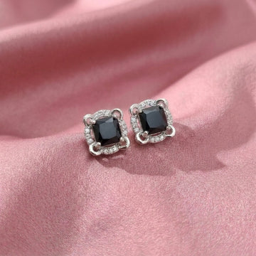 Regal Black Cushion Studs [A]E631