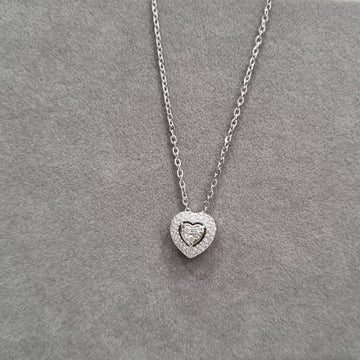 HEART WITHIN HEART PENDANT NECKLACE 025
