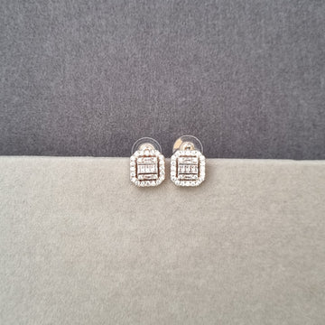 ROSEGOLD DIAMOND CUT EAR STUDS E127