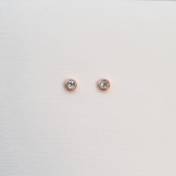 ROSEGOLD SPARKLE STUDS E161