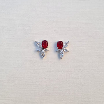 CRIMSON FLOWER EARRINGS E193