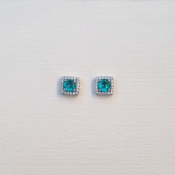 TURQUOISE GLOW STUD EARRINGS E196