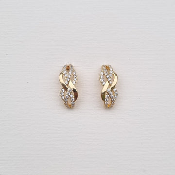 Diamond Ribbon Earrings [H]E552