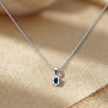 NAVY OVAL ELEGANCE NECKLACE [S]N121