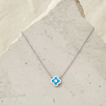 SKYBLUE FLOWER POWER NECKLACE [S]N166