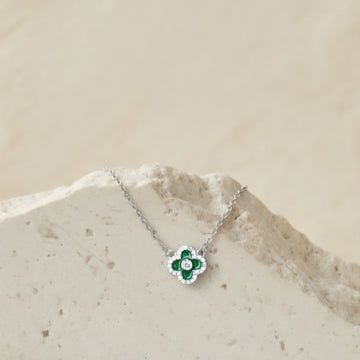 GREEN FLOWER POWER NECKLACE [S]N165