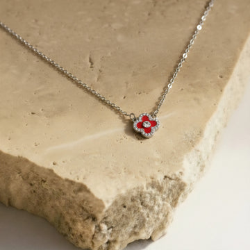 RED FLOWER POWER NECKLACE [S]N167