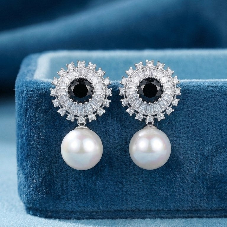 Starburst Pearl Drop Earring Collection [A]E585