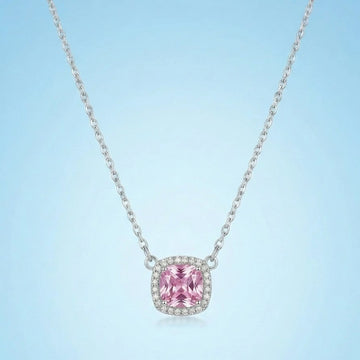 Cushion Brilliance Pink Necklace [S]N162