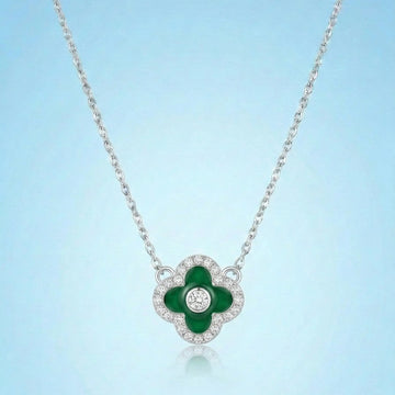 GREEN FLOWER POWER NECKLACE [S]N165