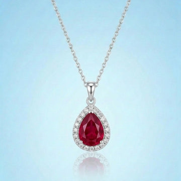 Ruby Heartline Necklace [N152]