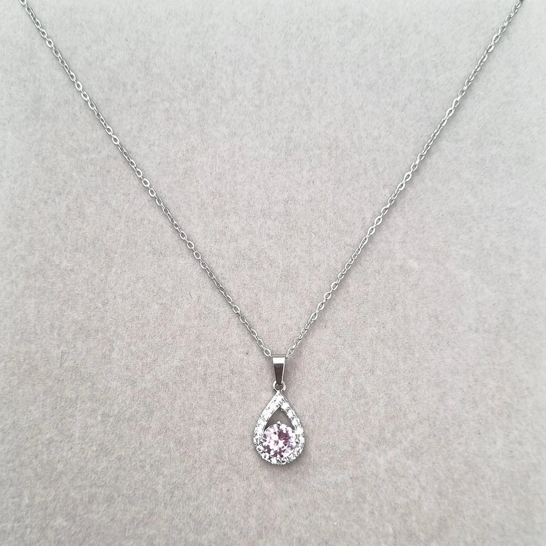 Blush Raindrop Necklace [H]N194