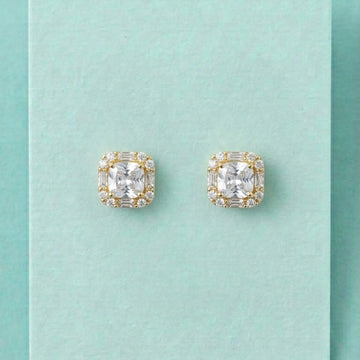Crystal Regal Halo Studs [A]E589