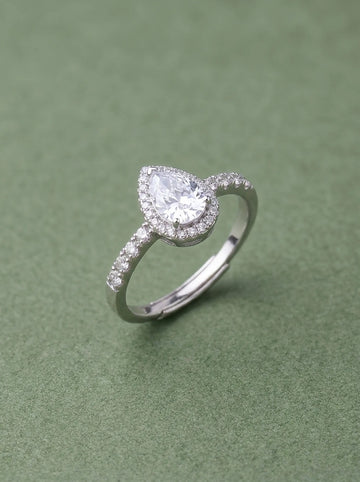 Pear-Cut Halo Adjustable Ring [M]R113