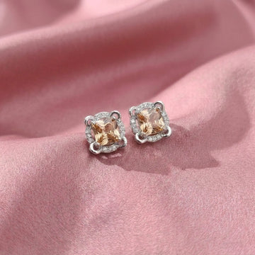 Golden Honey Cushion Studs [A]E633