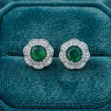 Empress Emerald Bloom Studs [A]E577