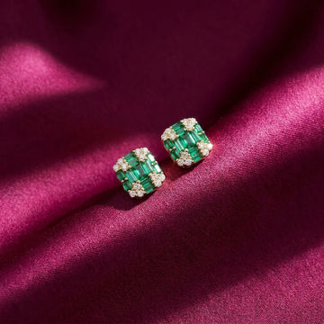 Emerald Matrix Studs [A]E641
