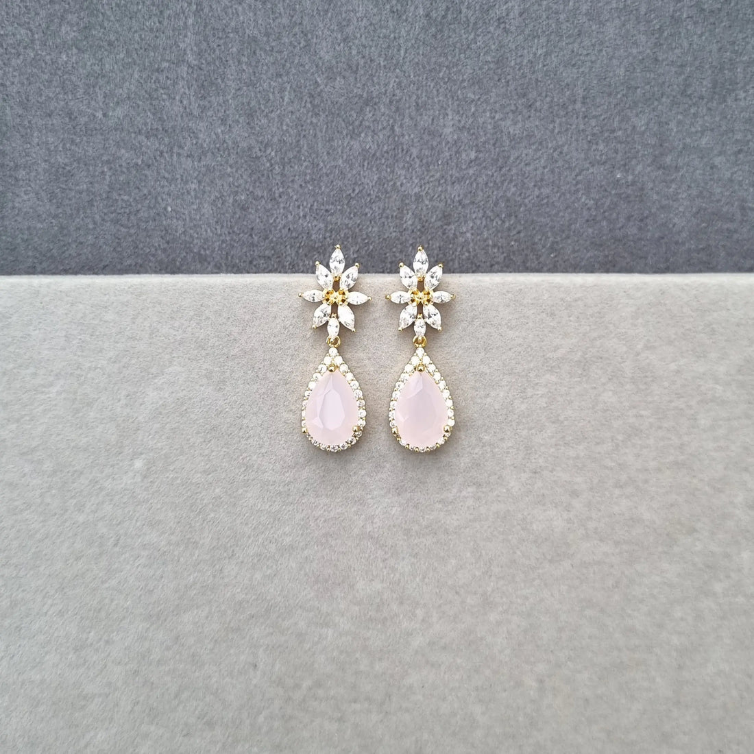 Blush Jasmine Teardrop Earrings [A]E647