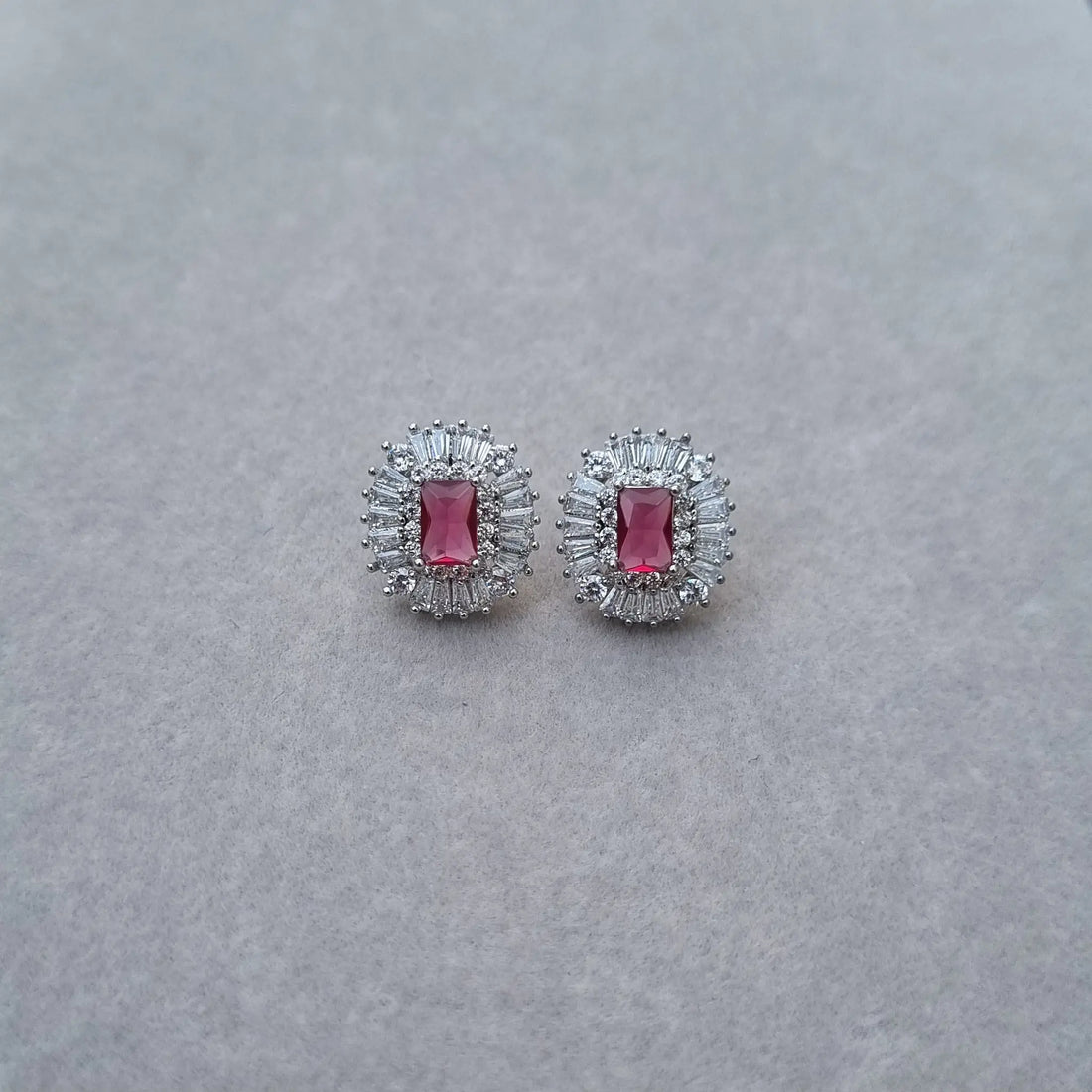 Royal Crimson Ballerina Studs [A]E650