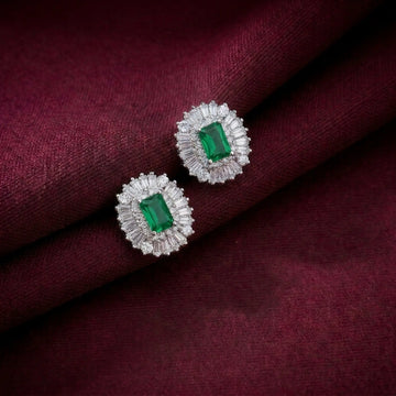 Emerald Matrix Sunburst Studs [A]E651