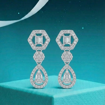 Regal Hexagon Drop Earrings [H]E558