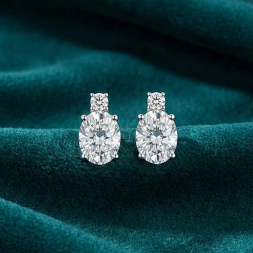 Luxury Duo Diamond Drop Earrings [H]E560