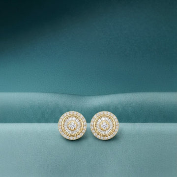 Golden Halo Circle Earrings [H]E566