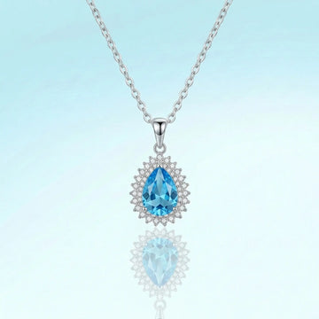The Diana Blue Halo Necklace [H]N195