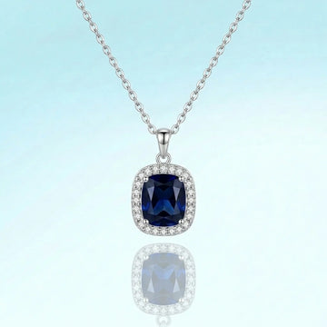 Imperial Blue Cushion Necklace [H]N198