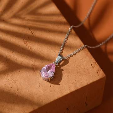 Pink Teardrop Elegance Necklace [H]N184