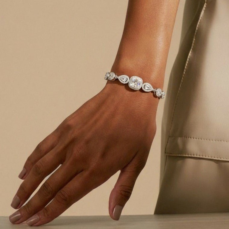 Diamond Halo Elegance Bracelet [S]B127 - Pastels