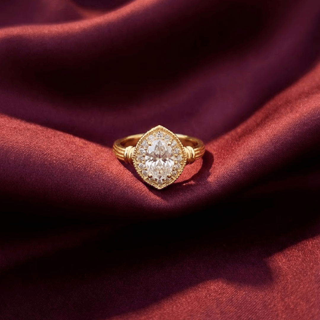 Diamond Halo Ring [M]R106 - Pastels