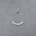 DROP-SHAPED CUBIC ZIRCONIA ADJUSTABLE BRACELET [S]B097 - Pastels