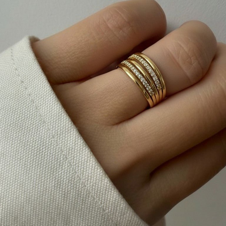 Elegant Multi-Layer Ring [H]R108 - Pastels