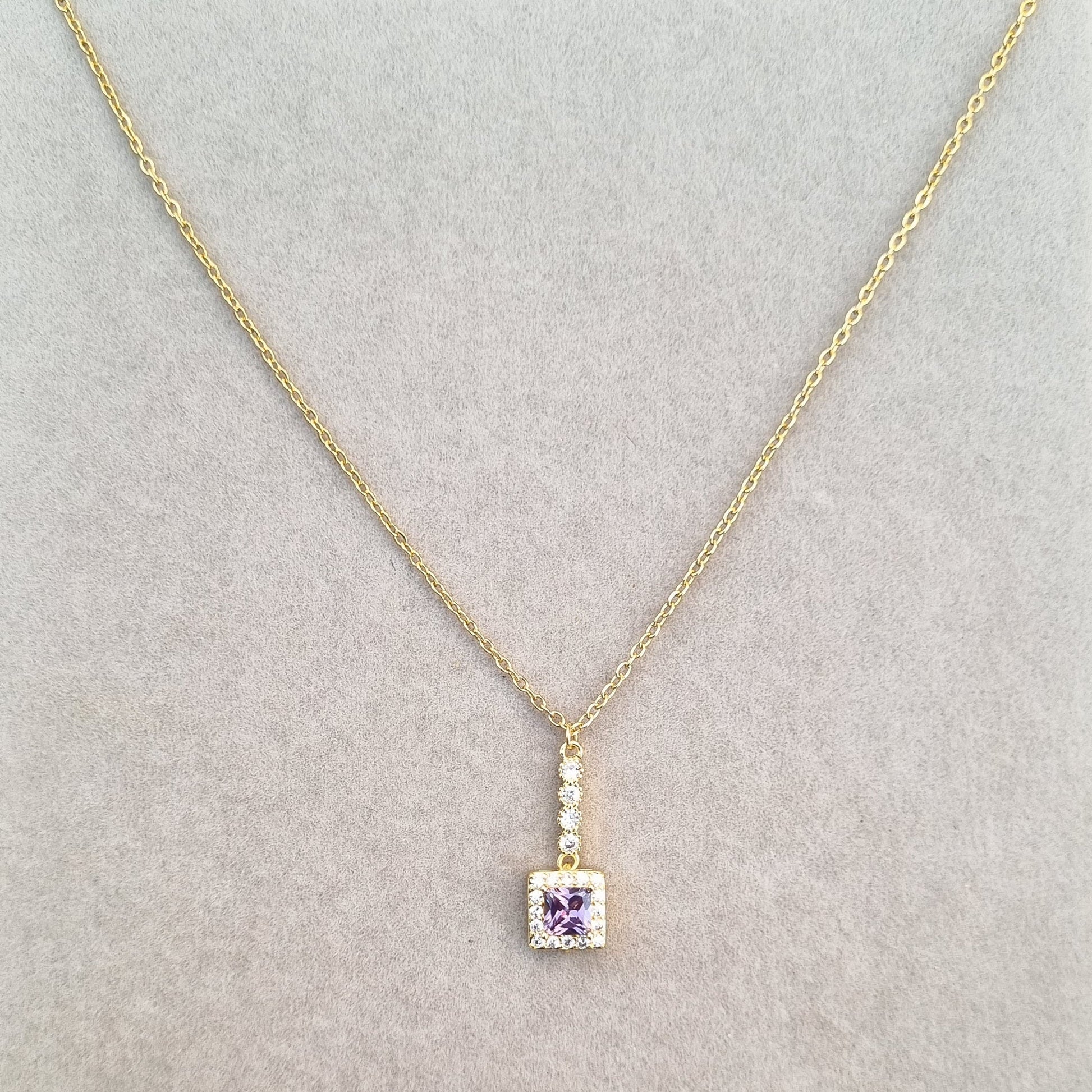 Elegant Square Necklace [H]N185 - Pastels