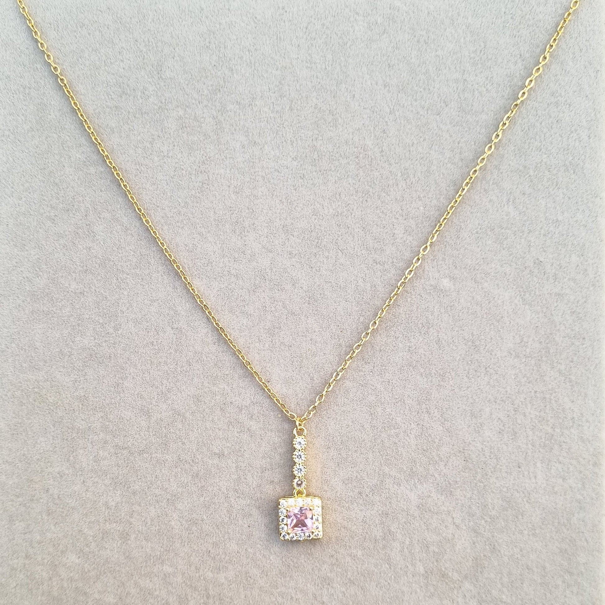 Elegant Square Necklace [H]N185 - Pastels