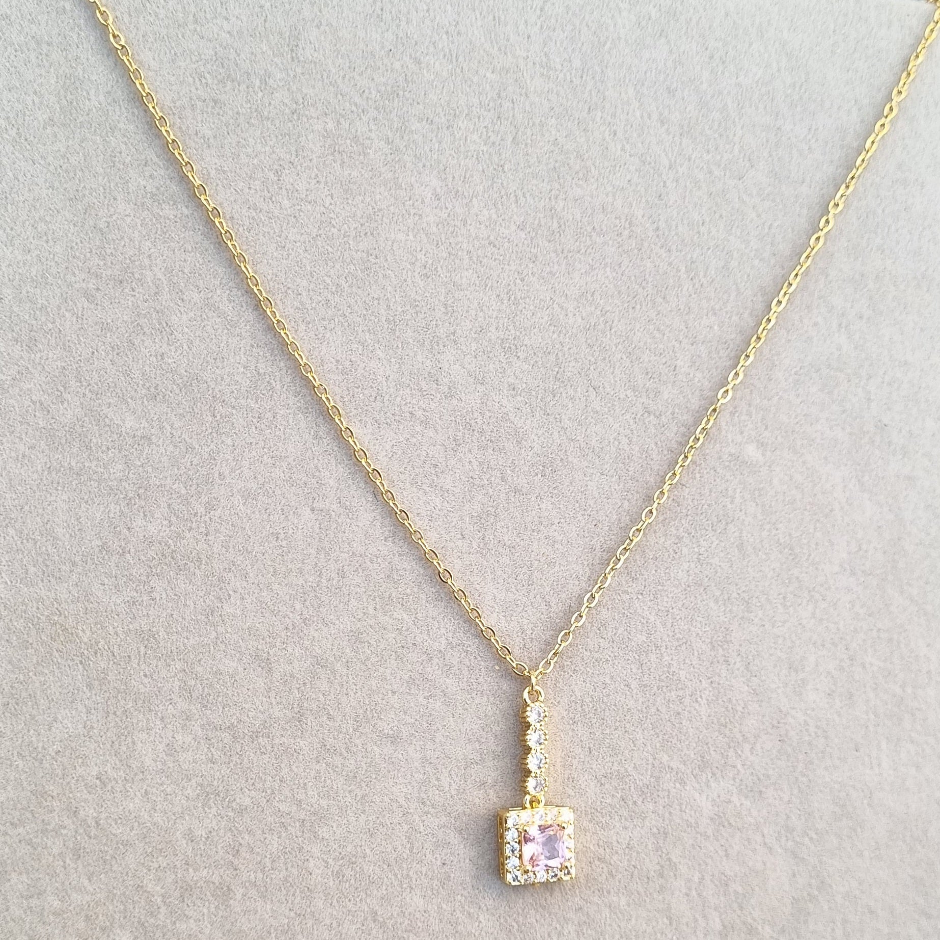 Elegant Square Necklace [H]N185 - Pastels