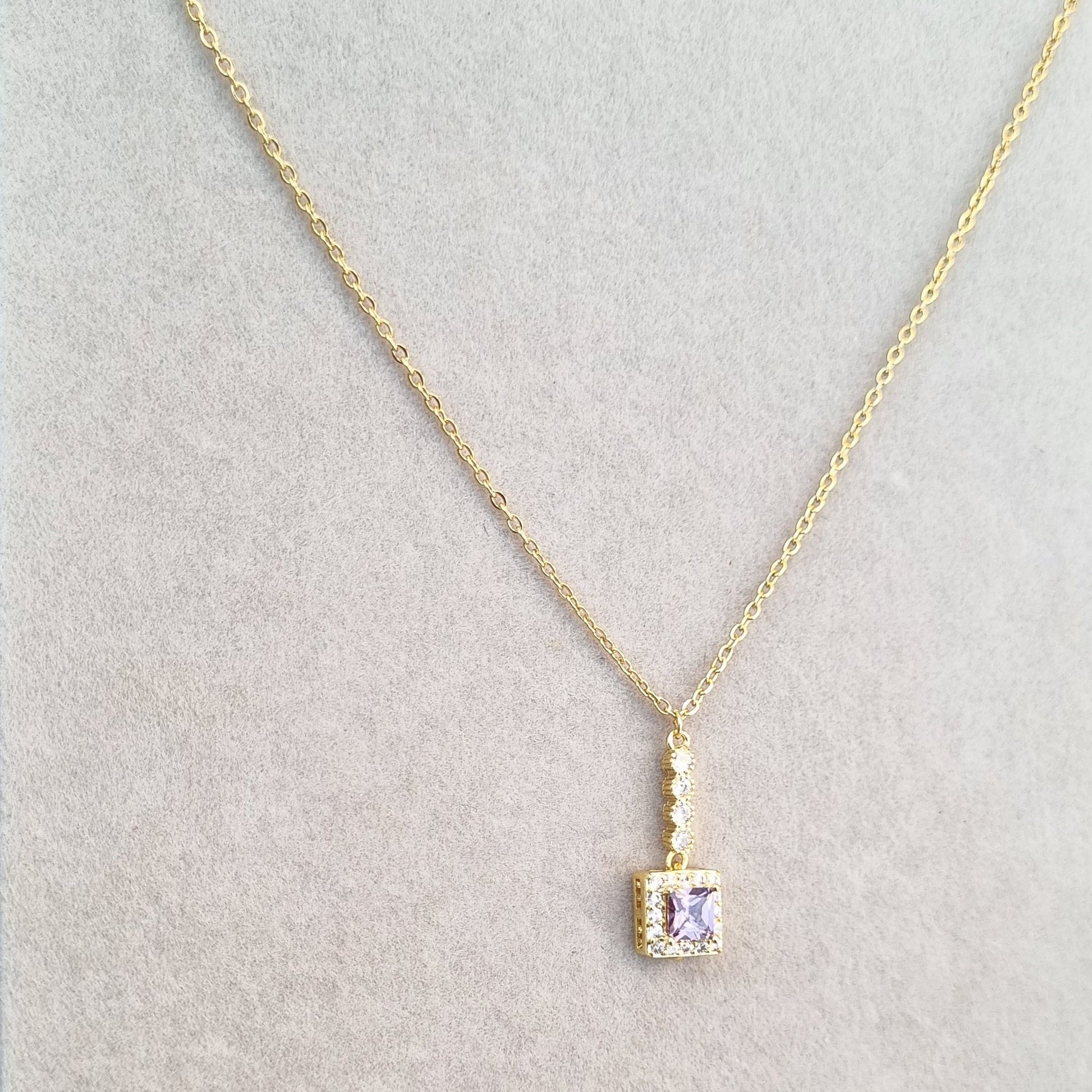 Elegant Square Necklace [H]N185 - Pastels