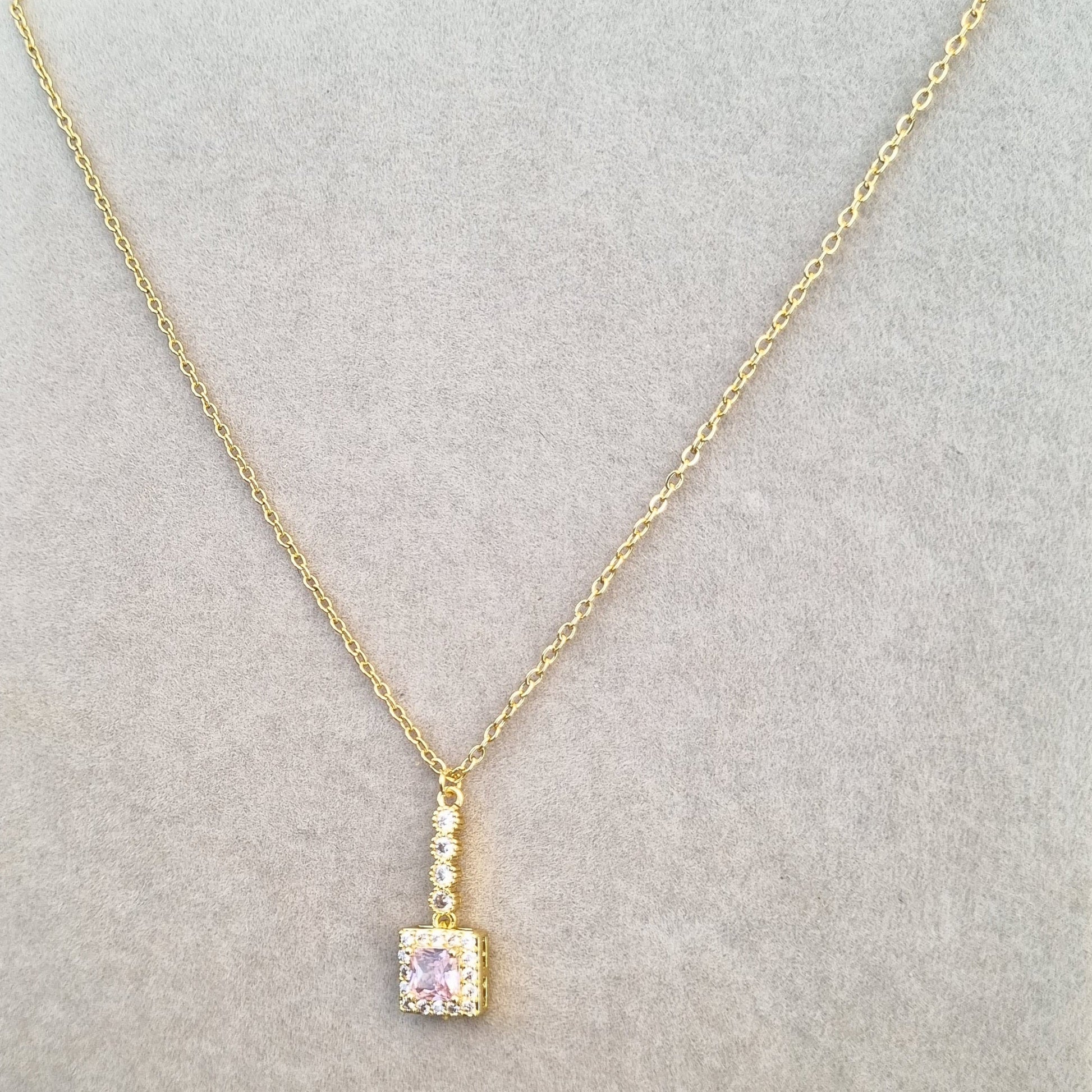 Elegant Square Necklace [H]N185 - Pastels