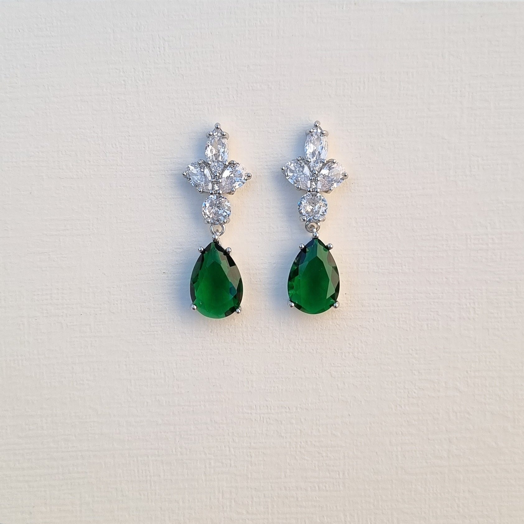 Emerald Grace Drop Earrings [S]E554 - Pastels
