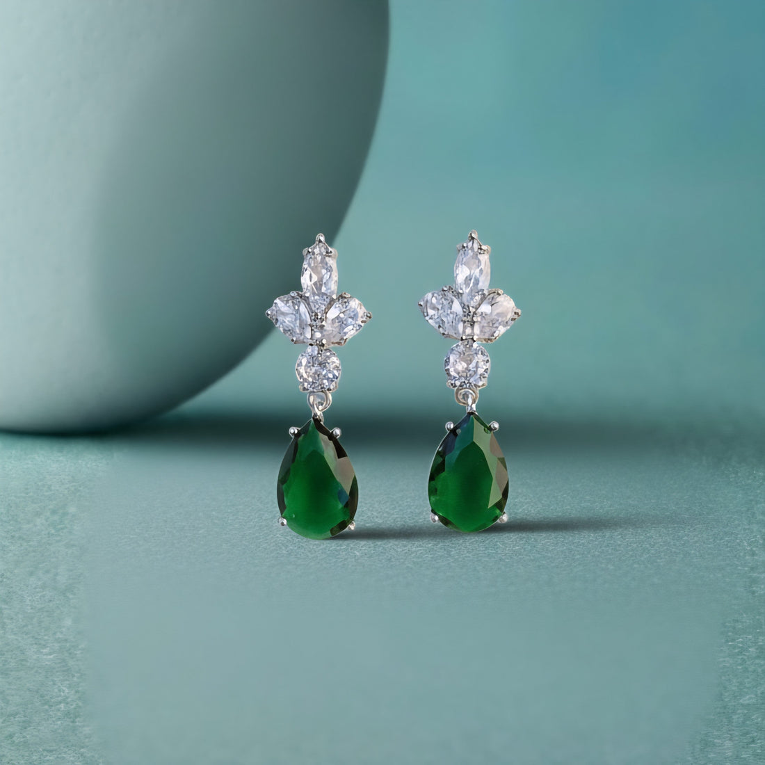 Emerald Grace Drop Earrings [S]E554 - Pastels