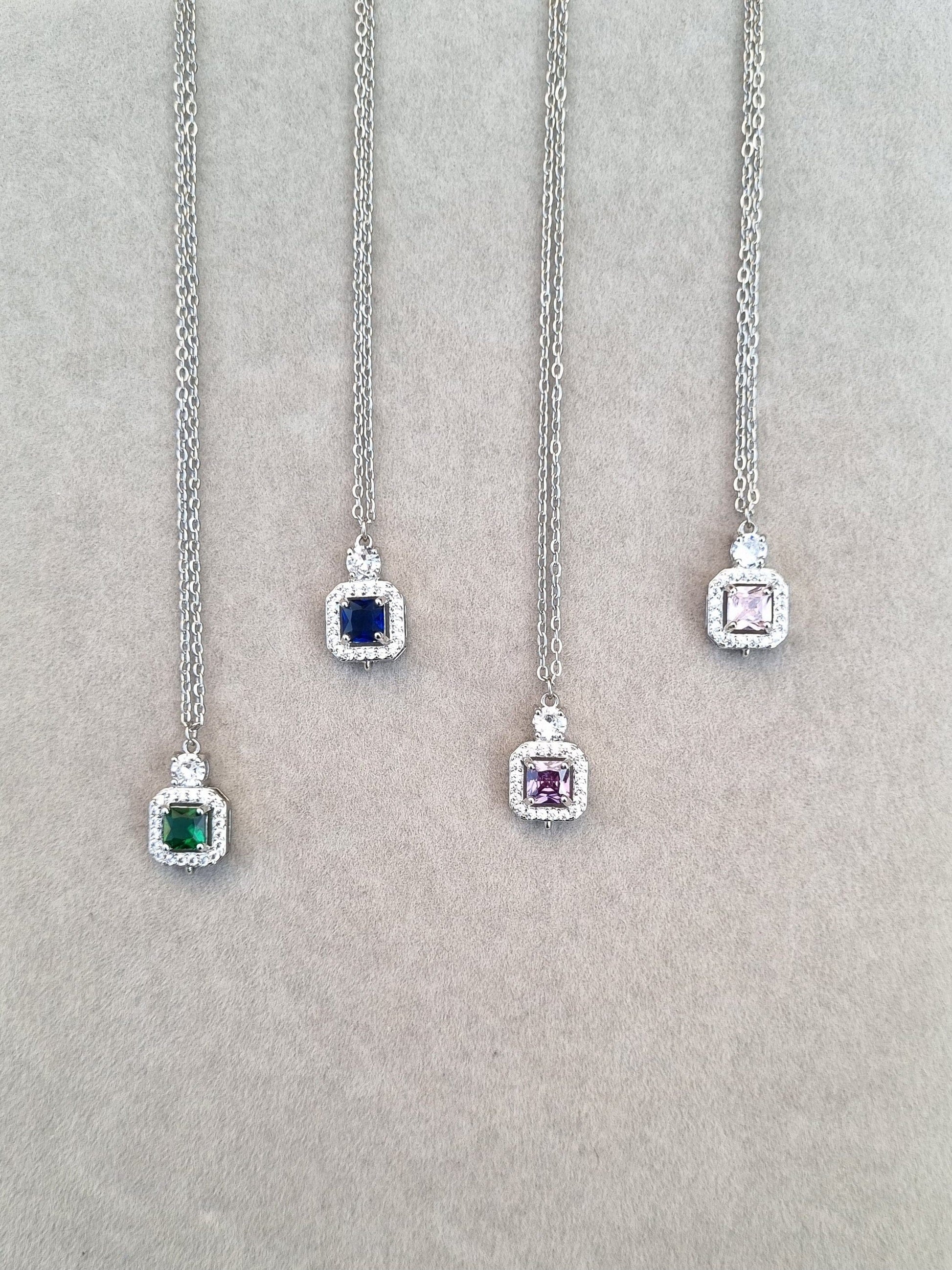 Gemstone Elegance Necklace [H]N180 - Pastels